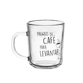 Jogo 2 Caneca De Vidro Preciso De Café Para Levantar Lyor 200ml