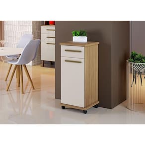 Balcão Palmas Master Mdf Arte Móveis Cinamomo/ Off White