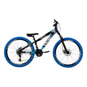 Bicicleta Aro 26 Vikingx Tuff 25/30 do Grau Vmaxx  Pneu Azul