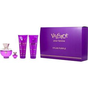 Perfume Feminino Gianni Versace Dylan Purple Edp Spray 100 ml&loção Corporal Gel Banho 5 Mini