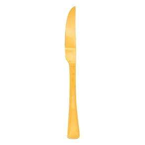 Faca Dourada De Churrasco Jantar Victoria Gold Inox Fratelli