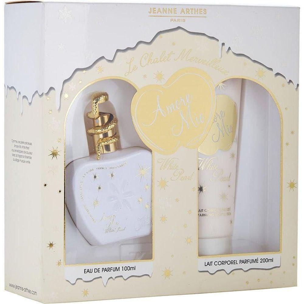 Perfume Feminino Jeanne Arthes Amore Mio White Pearl Edp Spray 100 ml&loção Corporal 200