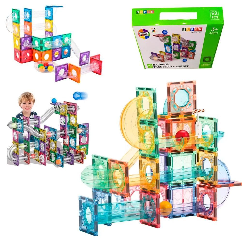 Brinquedo Educativo Bloco Magnético Peças Construção Com Imã