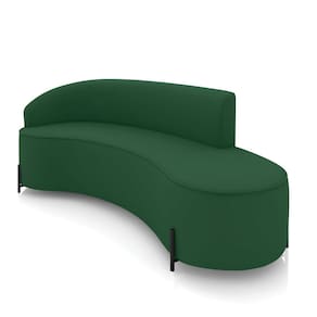 Sofá 4 Lugares Orgânico 220cm Pé Ferro Preto Morgan Veludo D03 - D`Rossi