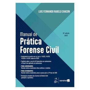 Manual De Prática Forense Civil 12ª Edição 2025