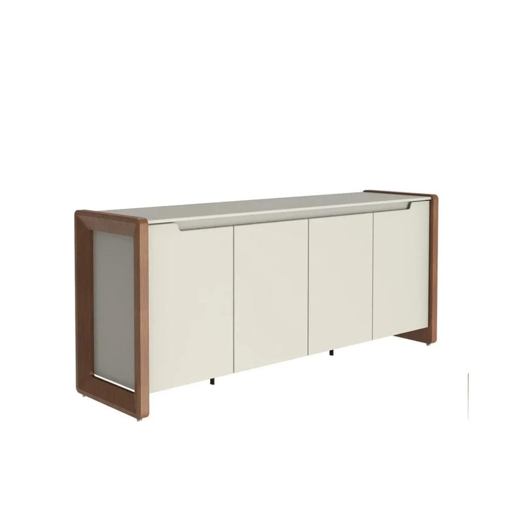 Buffet 4 Porta Bristol Off White e Naturale