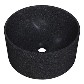 Cuba Pia Para Banheiro Redonda 26cm Celine C08 Preto Granit - Mpozenato