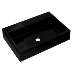Cuba Pia de Apoio Para Banheiro Retangular 55cm Ivy C08 Preto - Mpozenato