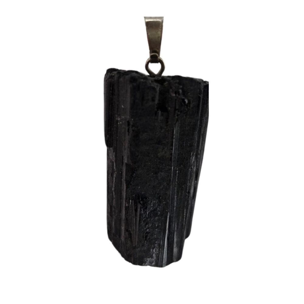 Pingente De Pedra Turmalina Bruta Natural