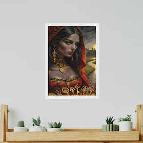 Quadro Decorativo Pombagira Das 7 Chaves 33X24Cm