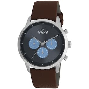 Relógio Oslo Masculino Cronógrafo Prateado 43MM Slim