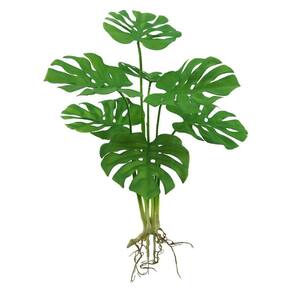 Planta Artificial Costela de Adão Verde Com Raiz Aparente 7 Folhas - MC Flores