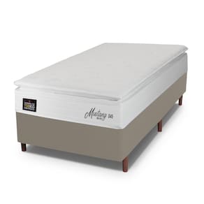 Cama Box Baú Solteiro Hellen Mustang Espuma D45 Pillow Top 88x188x60cm