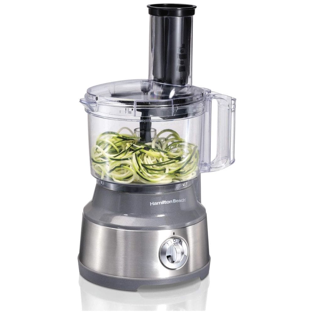 Processador de Alimentos com 2 Velocidades Ideal para Legumes, Aço Inoxidável, 450W, 110v, HAMILTON BEACH 70735, Prateado