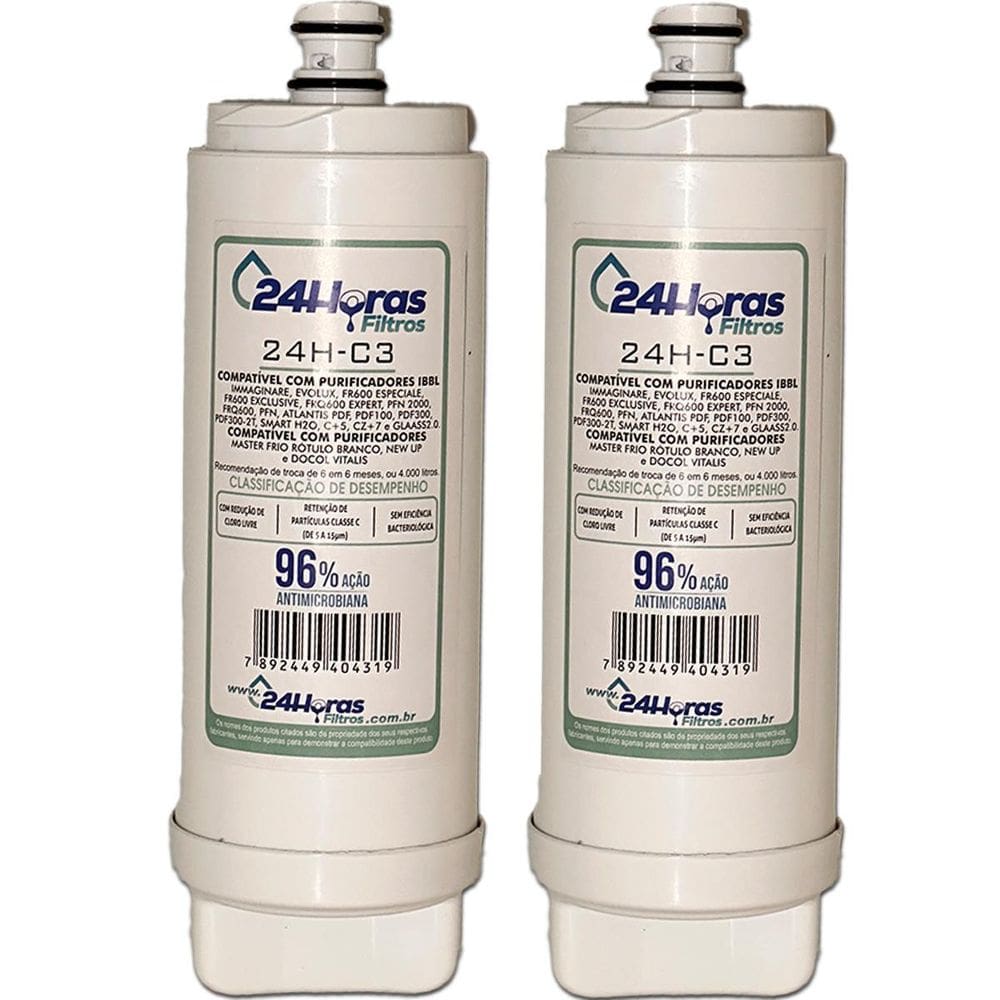 Kit 2 Filtro Refil Compatível Torneira Docol Vitalis