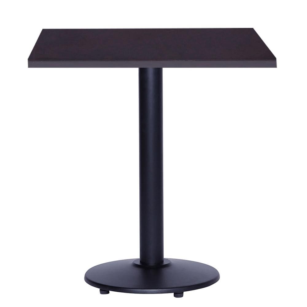Mesa Bistrô Ferro Preto 111,50 cm (Alt) Disco Redondo Tampo MDP Quadrado 80 cm (Larg) x 2,50 cm (Alt) Preto