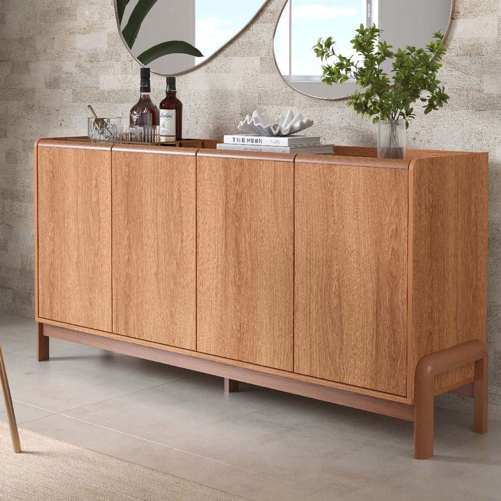Buffet Aparador Elegance com 4 Portas Jequitiba - Lukaliam