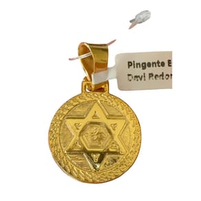 Pingente Estrela De Davi P - Banhado A Ouro 18K