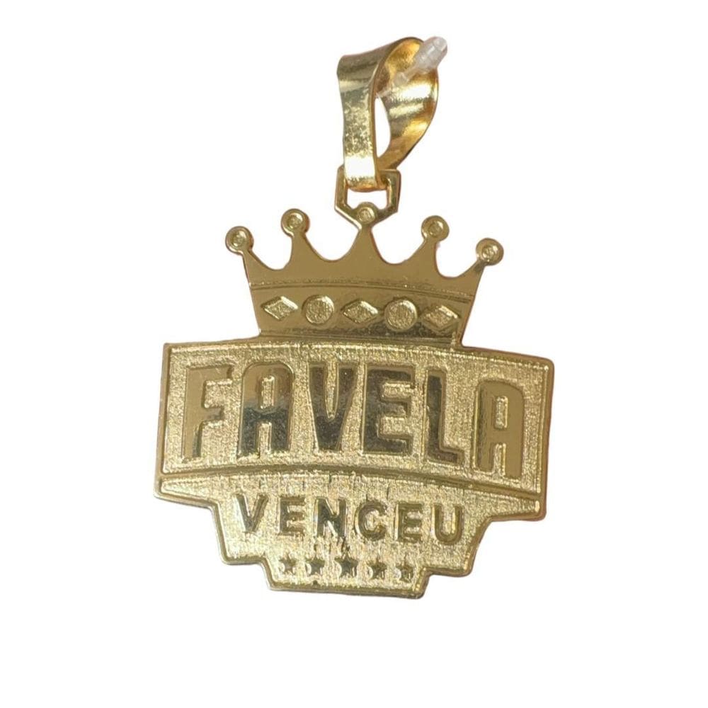 Pingente Favela Venceu - Banhado A Ouro 18K