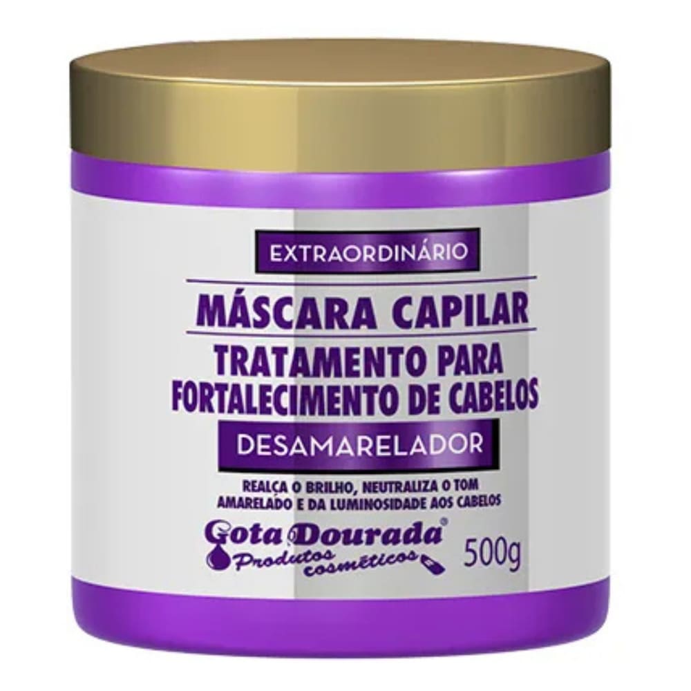 Máscara de Hidratação Gota Dourada Desamareladora 500g