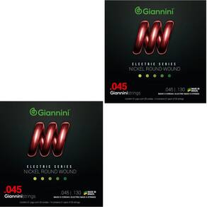 Kit 2 Encordoamento Baixo Giannini Electric GEEBRS5 Nickel 0.045”