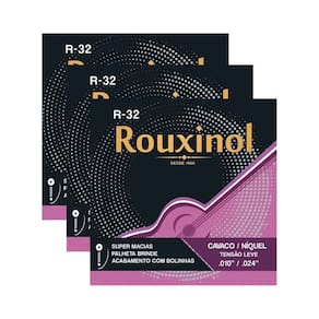 Kit 3 Encordoamento Cavaquinho Tensão Leve “0.24 R32 Rouxinol