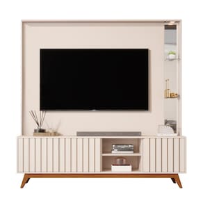 Home Para Tv Sala de Estar 1.8 Açai Off White JB Bechara