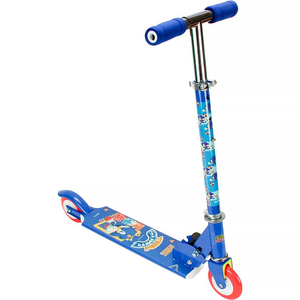 Patinete Infantil 2 Rodas Ajustável Sonic The Hedgehog Led S008 - BBR Toys