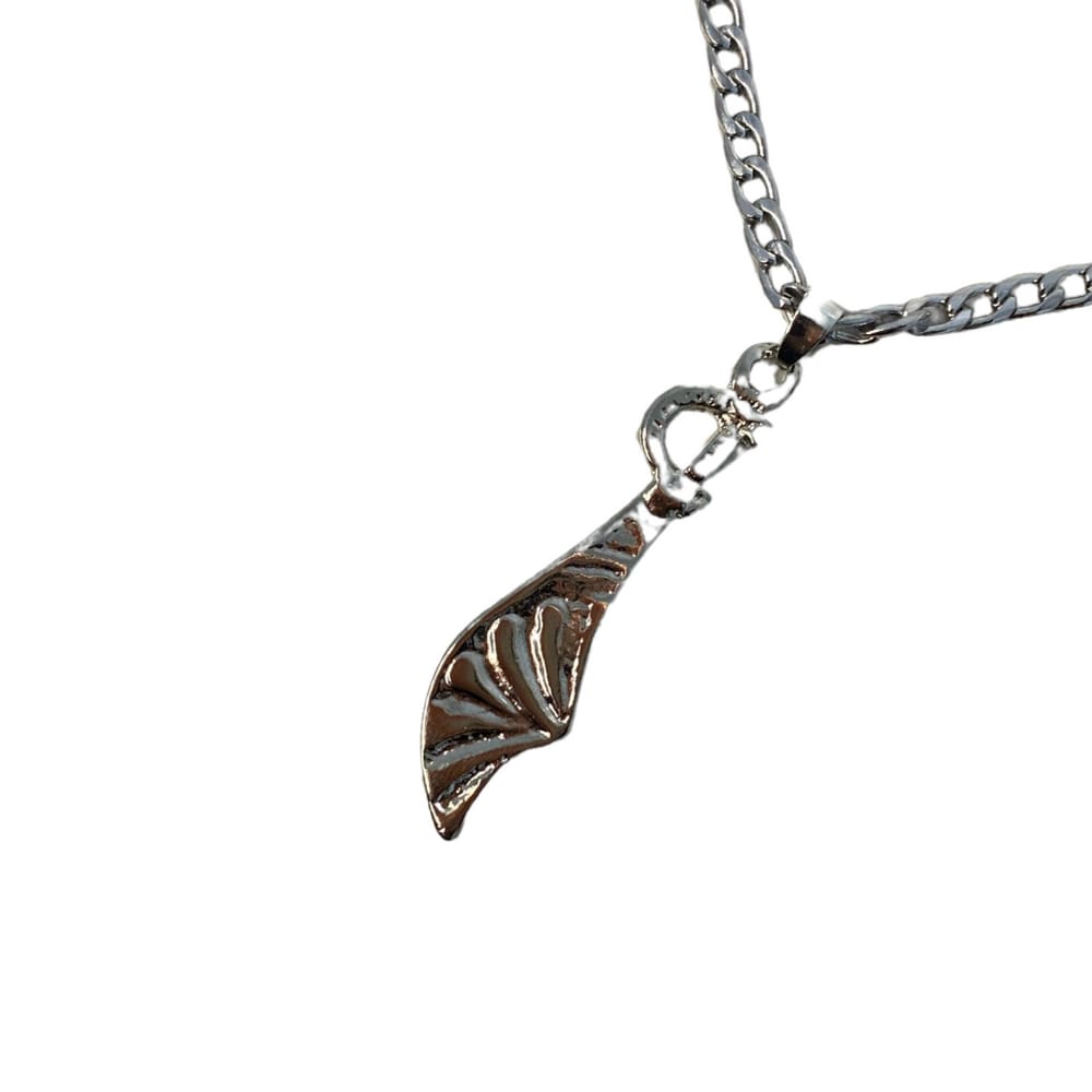 Colar Corrente Pingente Espada 3 cm Metal Niquelado