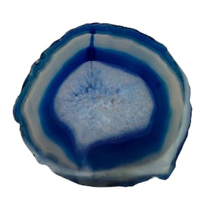 Chapa de Pedra Ágata Azul Natural Decoração