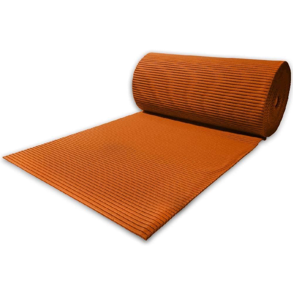 Tapete Passadeira Capacho Emborrachada Antiderrapante 0,65x1,00 Laranja