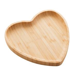 Mini Bandeja C/Formato de Coração em Bambu Heart 17x17cm Lyor