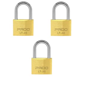 Kit 3 Unidades Cadeado Latão 30mm Pado Segredos Diferentes