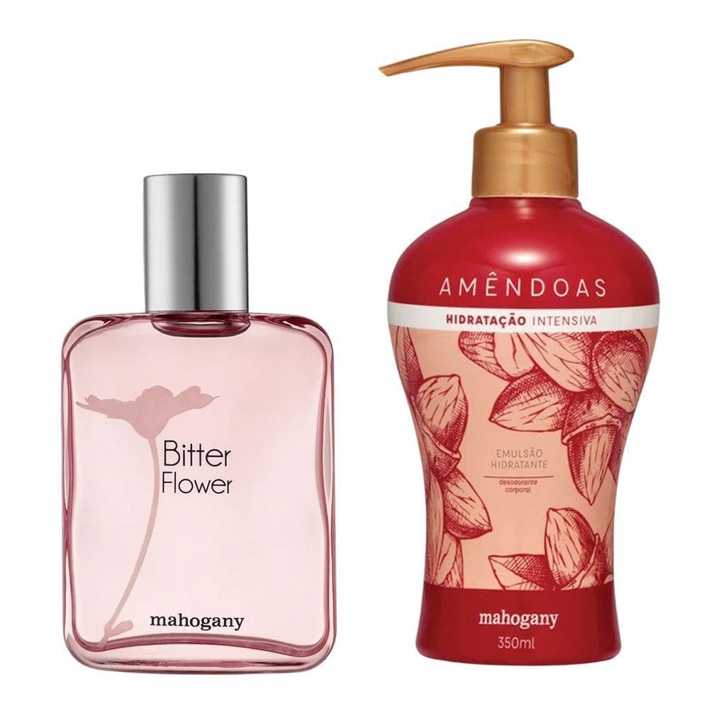 KIT Fragrância Bitter Flower+Hidratante Amêndoas Mahogany 350ml