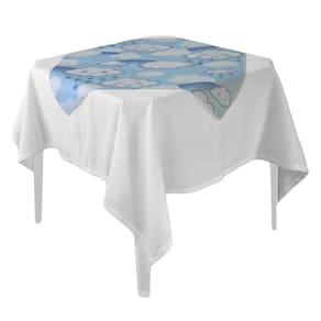 Toalha De Mesa Chuva De Benção Azul Tnt 70cm X 70cm - 5 Un.