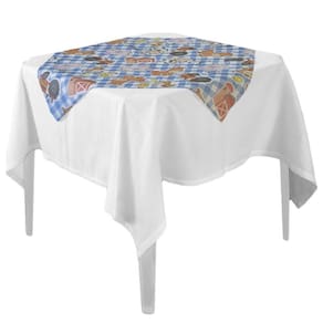 Toalha De Mesa Fazendinha Azul Tnt 70cm X 70cm - 5 Unidades