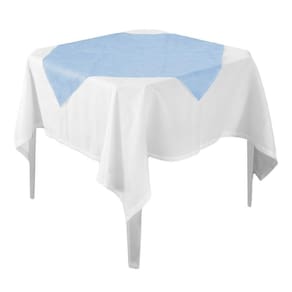 Toalha De Mesa Liso Azul Claro Tnt 70cm X 70cm - 10 Unidades