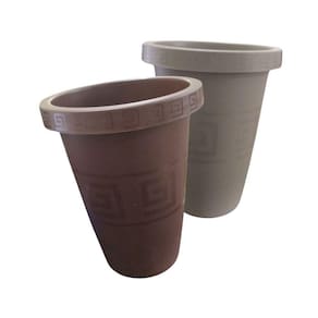 Vaso Grego Redondo 5 Litros - 27cm X 21cm Cor Café