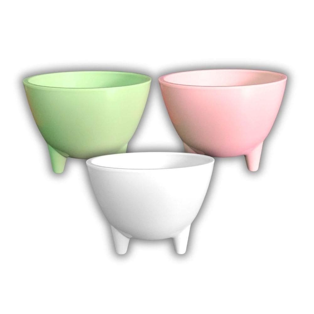 Vaso Plast Redondo Com 3 Pés - 9cm X 7cm