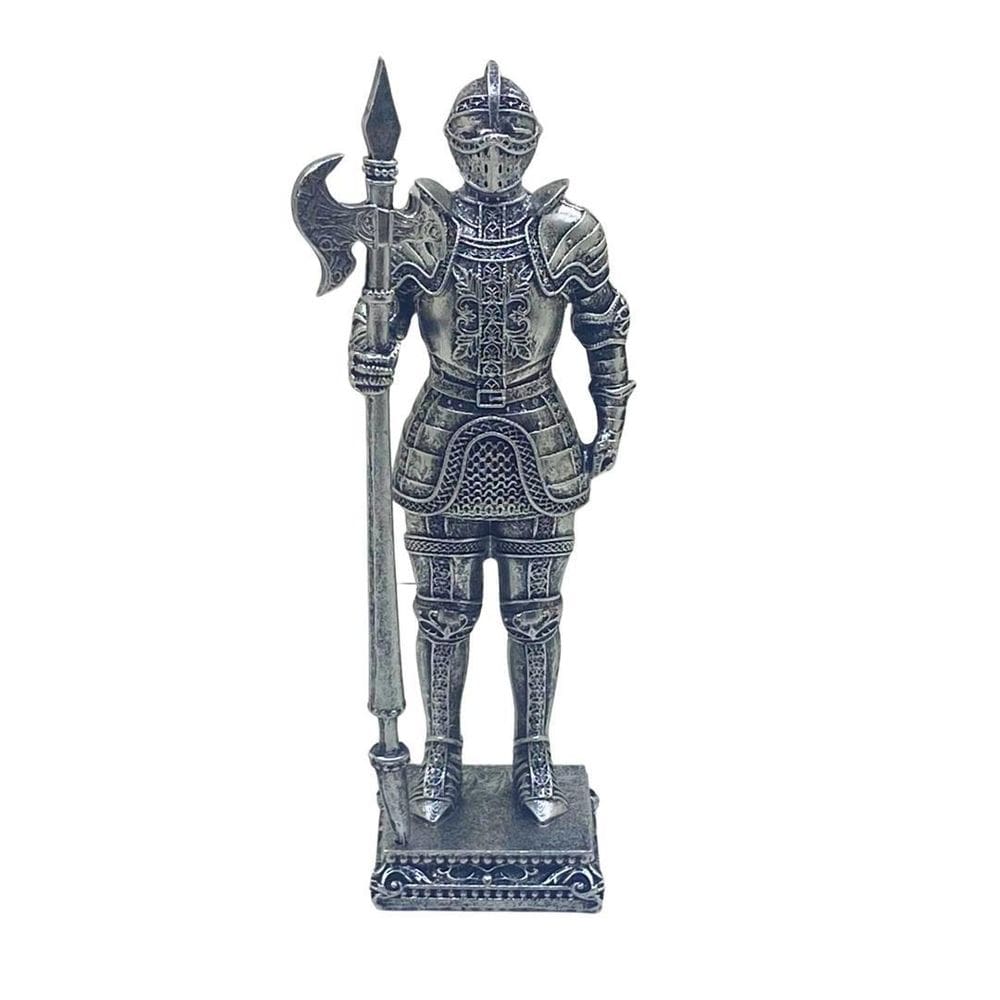 Figura Decorativa Estatueta Cavalheiro Lança 20 X 8 X 6 Cm