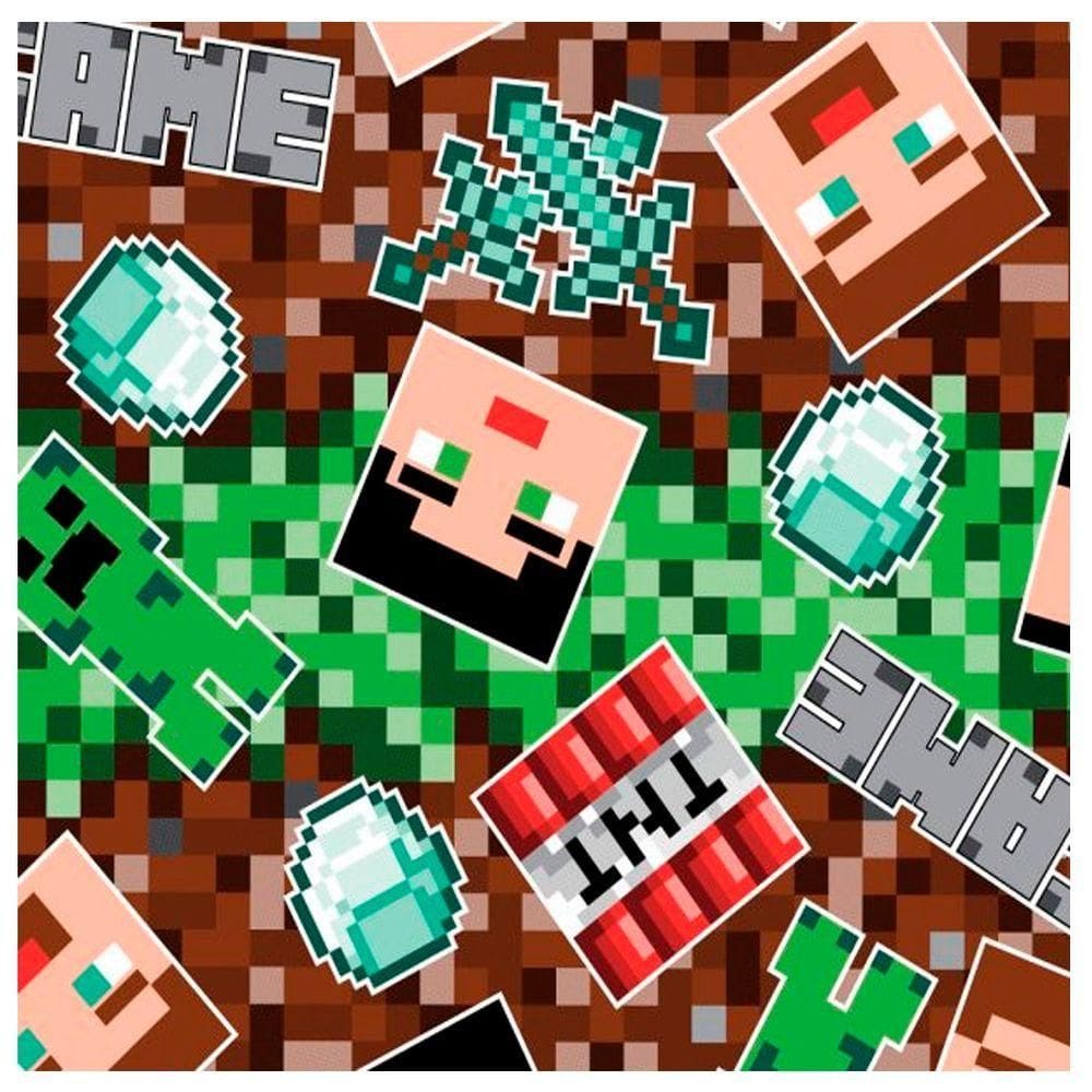 Tnt Estampado Mundo Pixel - 5 Metros