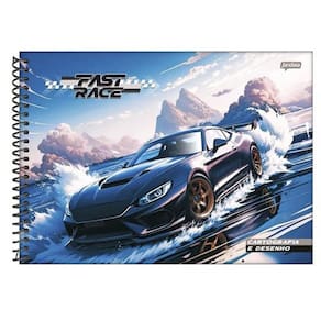 Caderno Desenho 80 Folhas Fast Race Jandaia 1381