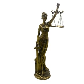 Figura Decorativa Estatueta Dama Da Justiça 42 X 13 X 13 Cm