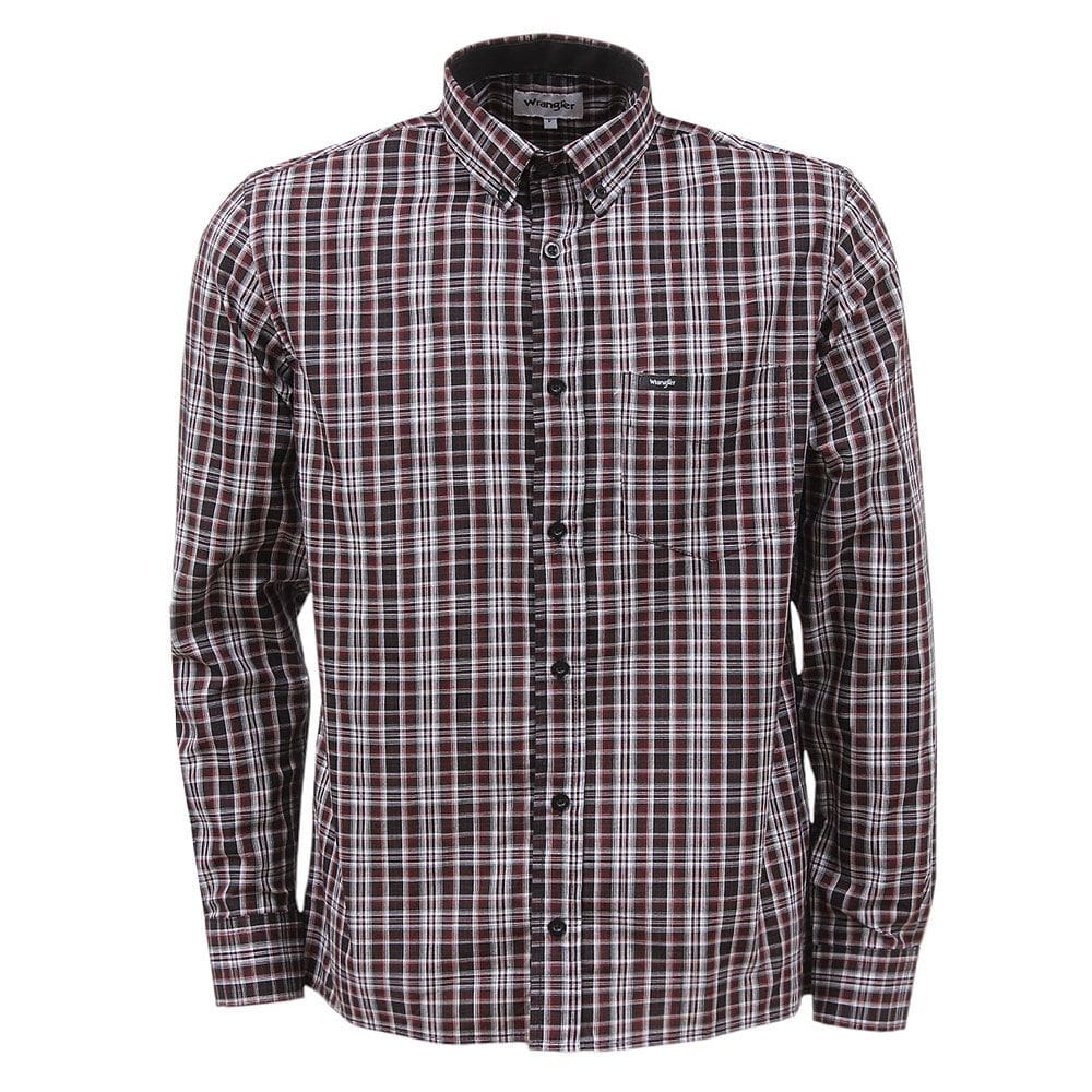 Camisa Masculina Manga Longa Xadrez Vinho Wrangler 37882