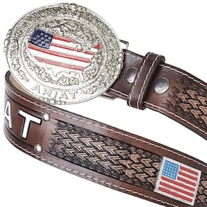 Cinto Country em Couro Artesanal Fivela Removivel Texturizado American EUA Festa Peao Rodeio