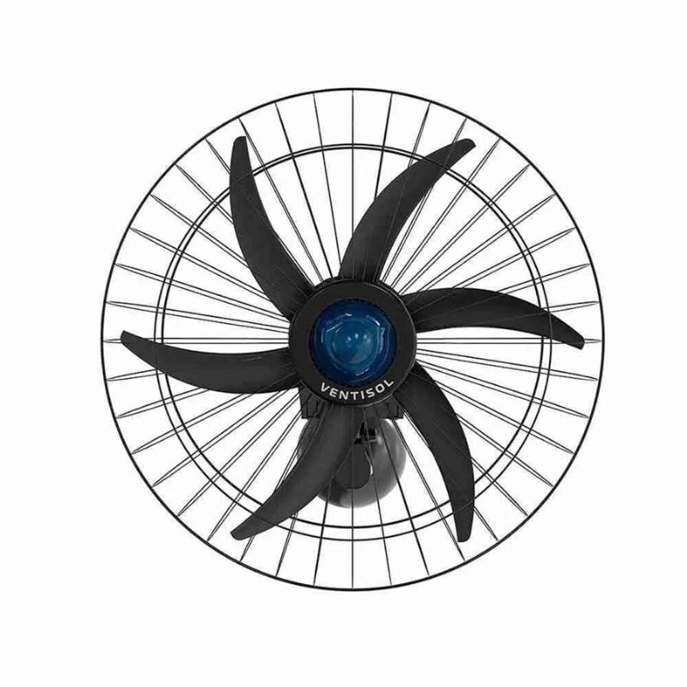 Ventilador De Parede Falcon 60cm 230w Preto Ventisol Bivolt
