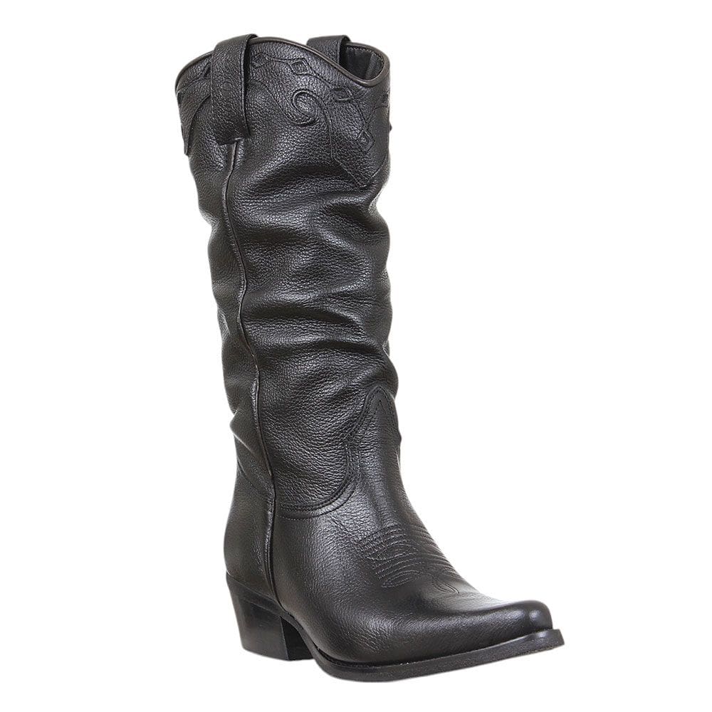 Bota Feminina Bico Fino Preta Cow Way 37901