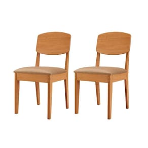 Conjunto Com 2 Cadeiras MDF Copper Para Sala De Jantar Moderna Turim 07/Naturale