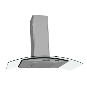 Coifa De Parede Vidro Curvo Duto Slim 90cm Inox Fogatti 220V
