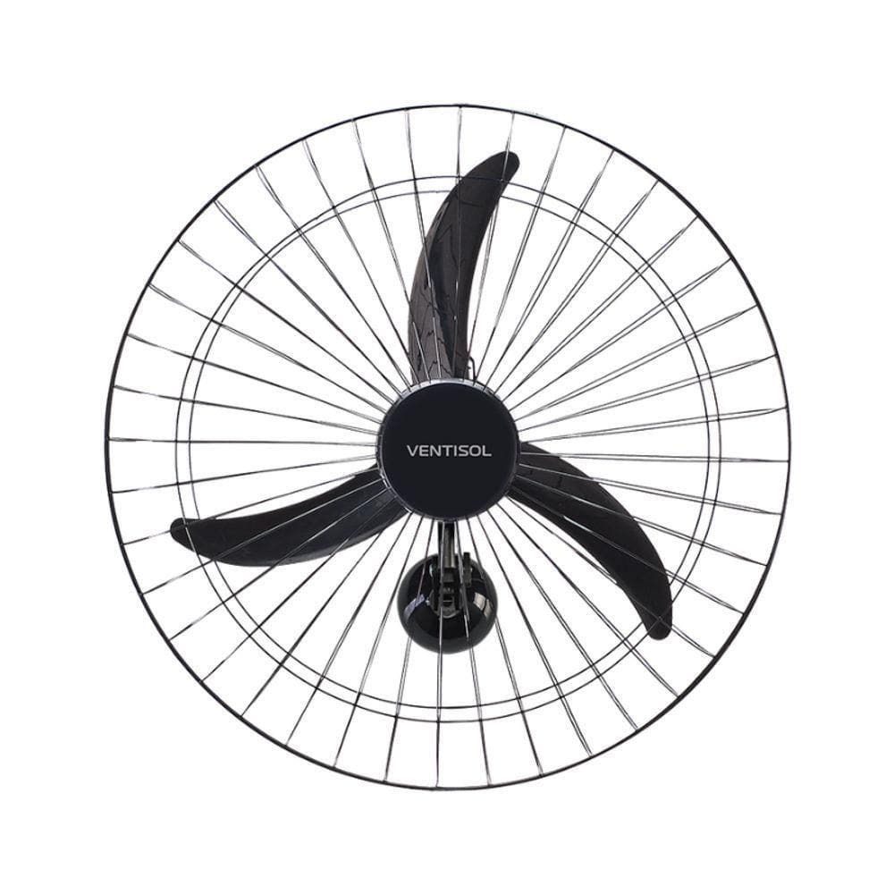 Ventilador Oscilante De Parede Preto 60cm Ventisol Bivolt